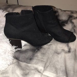 Open toed booties